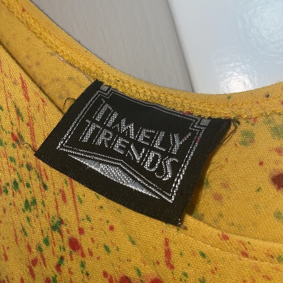 VINTAGE Paint Splattered Sun Dress - Picture 2 of 6